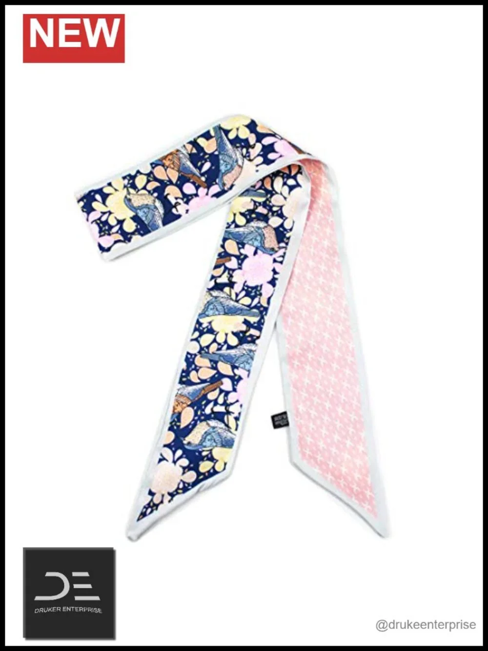 Multifunction Polyester Imitation Silk Scarf Ribbon for Bag Handle Hair Necklace